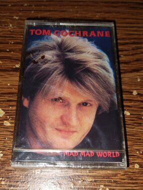 Tom Cochrane - Mad Mad World on cassette (EMI)